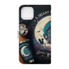 MOONY'S Wine ClosetのA Dreamy moon night Book-Style Smartphone Case :back