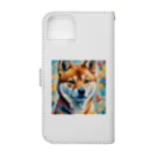 KAPPA TRAVEL GOの柴犬の幾何学 Book-Style Smartphone Case :back