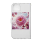 su-toの4月11日の誕生花　八重桜(牡丹桜) Book-Style Smartphone Case :back