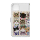 shop あこ猫犬屋のカレンダー猫1月2月 Book-Style Smartphone Case :back