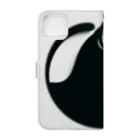 luna_neroのGatto＊黒猫切り絵デザイン(透過) Book-Style Smartphone Case :back