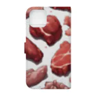 Haluuushopのmeats of meats Book-Style Smartphone Case :back