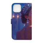 AQUAMETAVERSEの宵闇に輝くクリスタルの女王 Marsa 106 Book-Style Smartphone Case :back