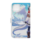 静寂工房の音の氷のドラゴン（Ice Dragons） Book-Style Smartphone Case :back