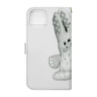 PAW WOW MEOWのおとぼけラビット Book-Style Smartphone Case :back