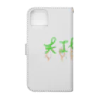 信州温泉美人-KIWI撮影会のKIWI撮影会ハンドロゴ Book-Style Smartphone Case :back