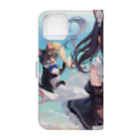 yos-1292583のねこニコばん Book-Style Smartphone Case :back