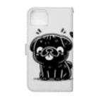 ブヒーズのtwin pug Book-Style Smartphone Case :back