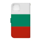 お絵かき屋さんのブルガリアの国旗 Book-Style Smartphone Case :back