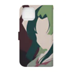 Riollaの緑の女の子 Book-Style Smartphone Case :back