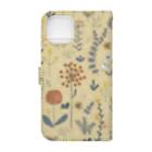 yokuneru taberuの北欧花柄２ Book-Style Smartphone Case :back