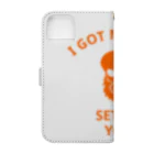 『NG （Niche・Gate）』ニッチゲート-- IN SUZURIのI GOT MY MIND SET ON YOU.(橙) Book-Style Smartphone Case :back