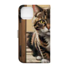 manaco-の覗き猫ちゃん Book-Style Smartphone Case :back