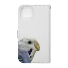 AochanChaaachanのセキセイインコのアオちゃんとコザクラインコのチャーちゃん Book-Style Smartphone Case :back