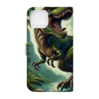 dinosaur_brothersのりあるティラノ③ Book-Style Smartphone Case :back