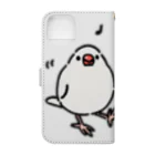 小鳥ハウスの文鳥とマメルリハインコ Book-Style Smartphone Case :back