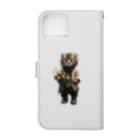 ネコネコ笑店 -Cat Goods Store-の花と猫 -Flowers and Cats- Book-Style Smartphone Case :back