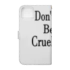 『NG （Niche・Gate）』ニッチゲート-- IN SUZURIのDon't Be Cruel.(黒) Book-Style Smartphone Case :back