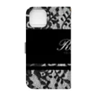 ROYAL PrincessのBLACKレース　Princess Book-Style Smartphone Case :back