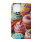 sweeshiiの甘くて美味しそうな洋菓子 Book-Style Smartphone Case :back