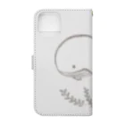 sari'sのクジラの親子 Book-Style Smartphone Case :back