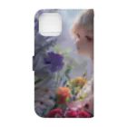 花束娘のBlossom Serenade Book-Style Smartphone Case :back