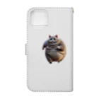 cat__ch2のぽっちゃり猫 Book-Style Smartphone Case :back