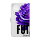 Future Starry Skyの紫色の薔薇 Book-Style Smartphone Case :back