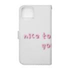 ミヤさんのnice to meet you Book-Style Smartphone Case :back