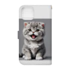 猫は正義♡の甘えん坊な子猫 Book-Style Smartphone Case :back