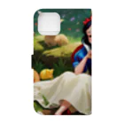 ぴよぴよショップの森の白雪姫 Book-Style Smartphone Case :back
