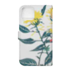 RetrowaveFlowerのRetrowaveFlower-ベニバナ- Book-Style Smartphone Case :back