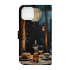 AQUAMETAVERSEの夕暮れ・寛ぎの時間　Tomoe bb 2712 Book-Style Smartphone Case :back