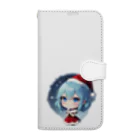 二頭身キャラが好きですのクリスマス少女 Book-Style Smartphone Case