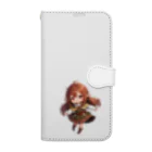 二頭身キャラが好きですの秋をイメージしました Book-Style Smartphone Case