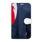 kazu_gの在宅ワーク用Ｔシャツ（紺スーツ） Book-Style Smartphone Case