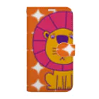 ねこじゃらしのカラフルな猫科動物 -colorful felines- Book-Style Smartphone Case