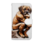 Urban A24の【Thinks】考える犬 Thinking Dog Book-Style Smartphone Case