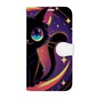 Noir's Cronusの三日月と黒猫 Book-Style Smartphone Case