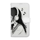 kibou0304の音楽を聴く女の子 Book-Style Smartphone Case