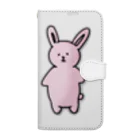 みつまめこshopのポテっとうさぎ Book-Style Smartphone Case