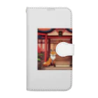 zetubouの神社と狐 Book-Style Smartphone Case