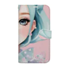 AI-srt-designのスウィート・ミント・ドリーミング・ガール Book-Style Smartphone Case