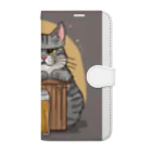 はまみるの酔っ払いの猫くん Book-Style Smartphone Case