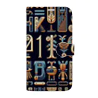 5656ショップの古代エジプト柄 手帳型スマホケース