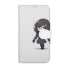 かわいい女の子とシュールな絵の地味子 Book-Style Smartphone Case