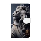 LEO　AND　STARSのLEOS  BRONZE STATUE Book-Style Smartphone Case