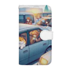 猫は癒やしの猫と渋滞 Book-Style Smartphone Case