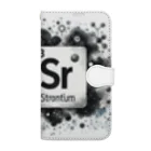 science closet（科学×ファッション）の元素シリーズ　~ストロンチウム Sr~ Book-Style Smartphone Case