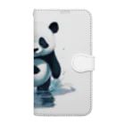 waterpandaのパンダの水遊び Book-Style Smartphone Case